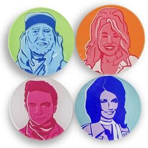 NEW TART BY TAYLOR country legends coasters in multicolor